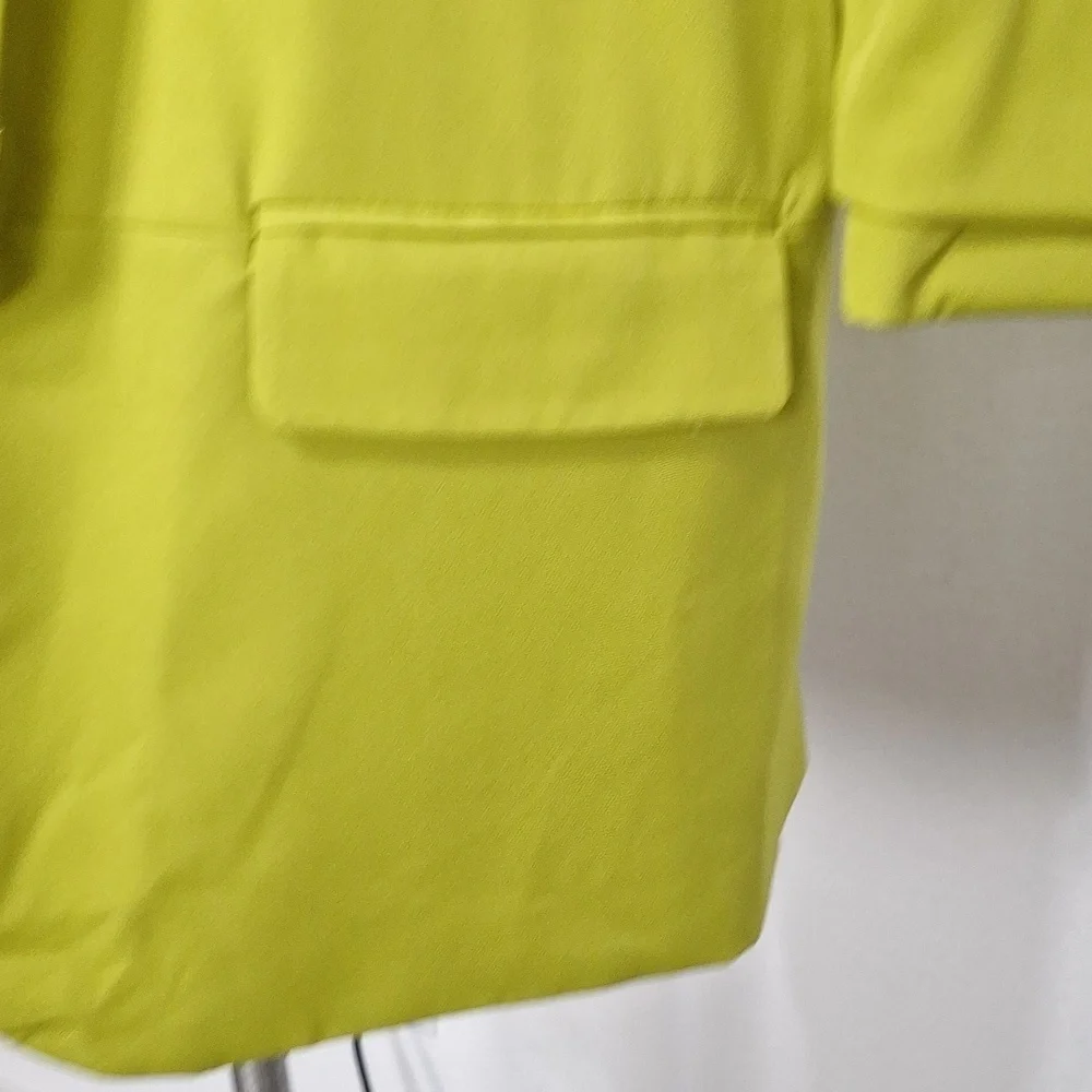 Before You NEW Lime Green 3/4 Sleeve Careerwear Preppy Open Front Blazer Size M